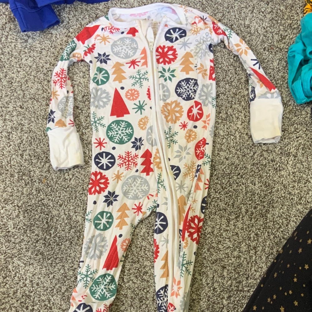 Little Sleepies Holiday One-Piece Zipper Pajamas - Multi Color